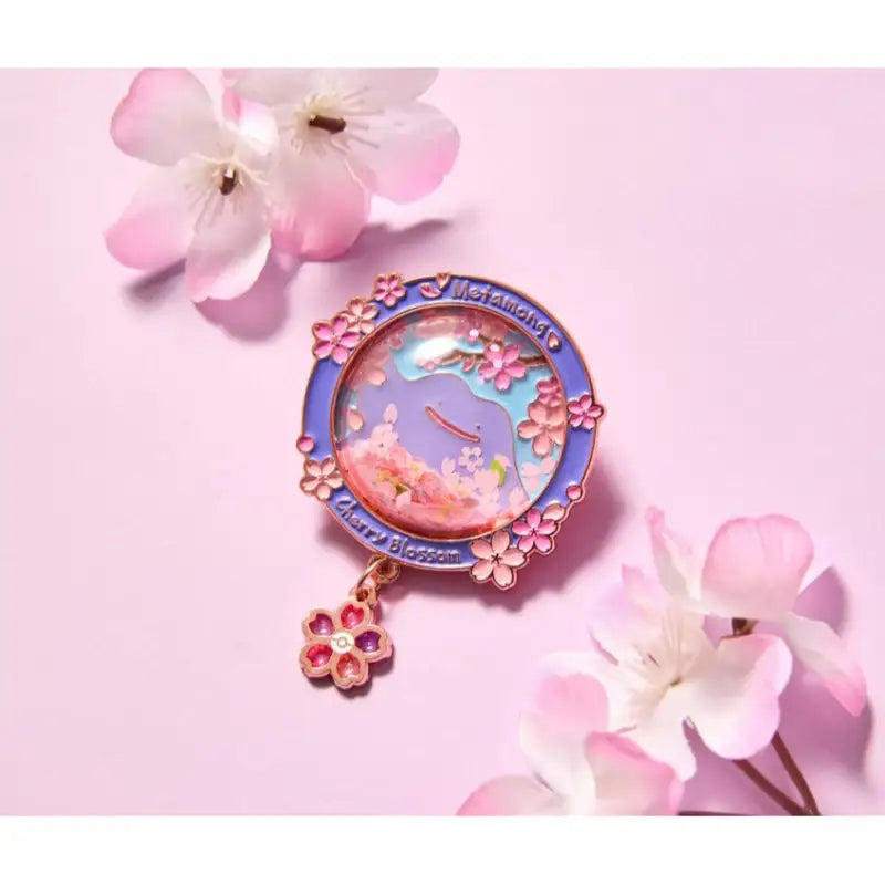 Pokémon Center METAMONG Cherry Blossom Shinning Pin Badge - Pokémon Store - Pin Badge - Harumio