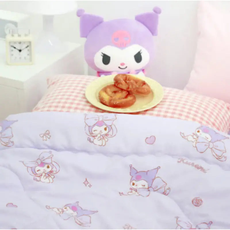 NARA HOME DECO X Sanrio - Kuromi Blanket Ribbon - NARA HOME DECO - Blanket - Harumio