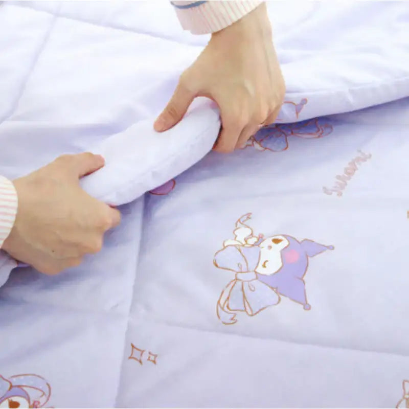 NARA HOME DECO X Sanrio - Kuromi Blanket Ribbon - NARA HOME DECO - Blanket - Harumio