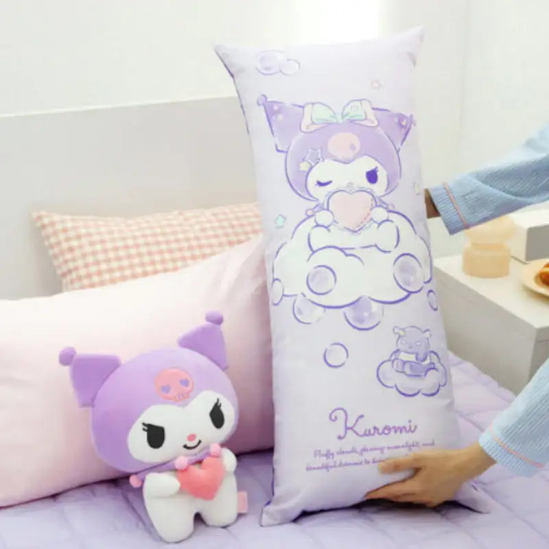 NARA HOME DECO X Sanrio - Kuromi Square Body Pillow Ribbon - NARA HOME DECO - Body Pillow - Harumio