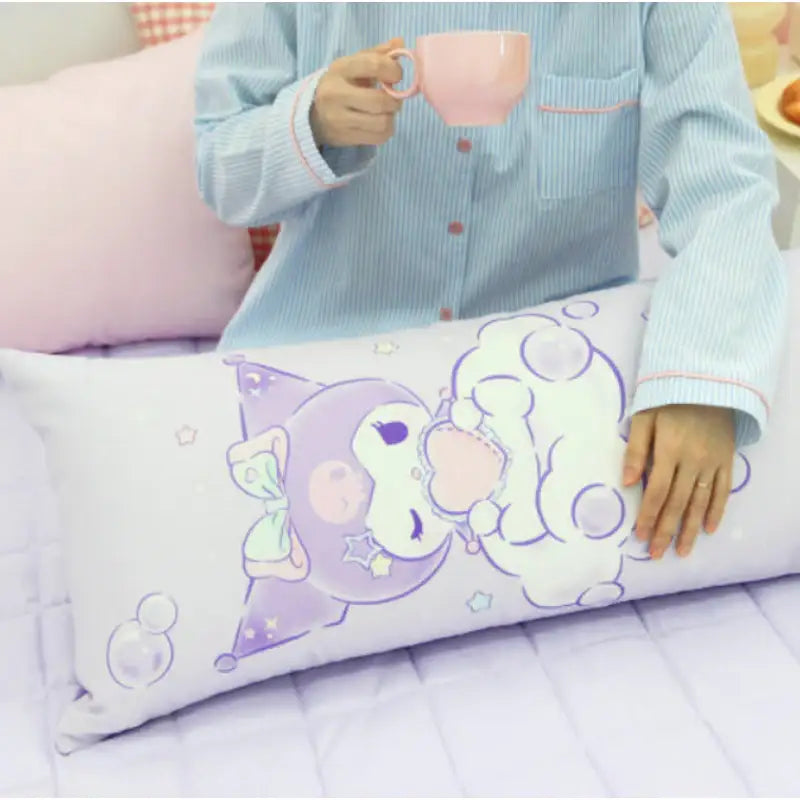 NARA HOME DECO X Sanrio - Kuromi Square Body Pillow Ribbon - NARA HOME DECO - Body Pillow - Harumio
