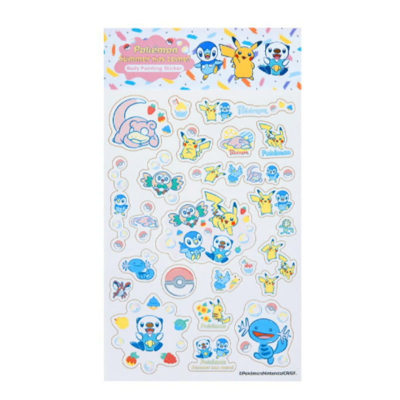 Pokémon Store - Summer Has Come Body Painting Stickers