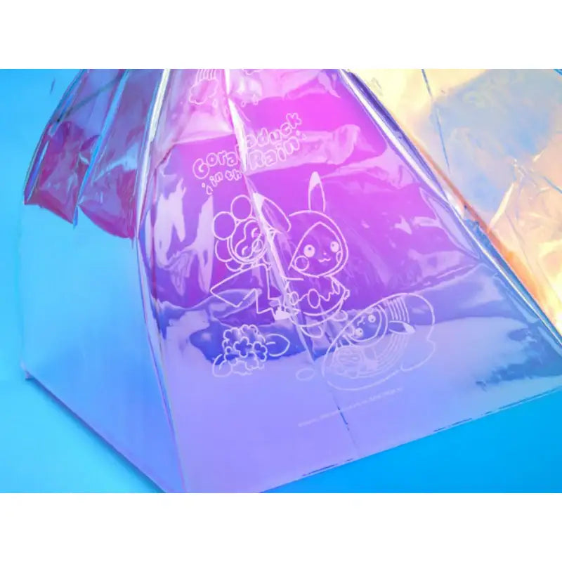 Pokémon Store - Gorapaduck in the Rain Hologram Umbrella - Pokémon Store - Sticker - Harumio