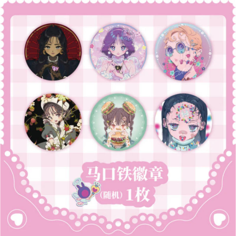 VIVINOS - Candy Hearts Series Tinplate Badge