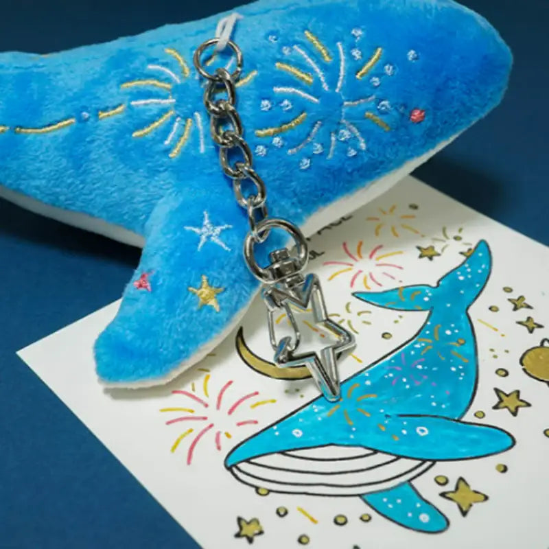 MONGMONG SPACE - Embroidery Whale Doll Keyring - Soone Content - Doll Keyring - Harumio