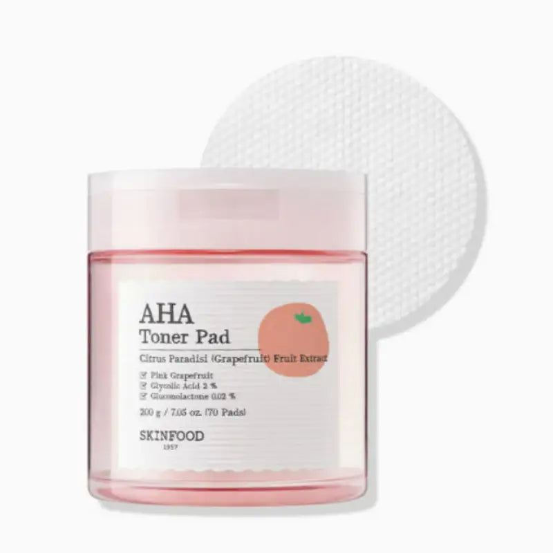 SKINFOOD - Pink Grapefruit AHA Toner Pad - SKINFOOD - Face Pads - Harumio