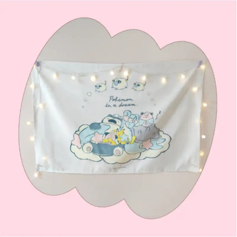 Pokémon Store - Pokémon in a Dream Fabric Poster & Light Bulb Set - Pokémon Store - Fabric Poster - Harumio