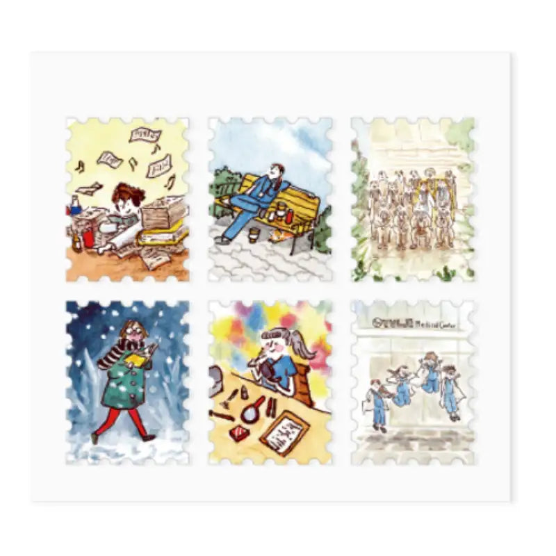 Resident Playbook x kimjourney - Stamp Sticker Set (Little Wisdom) - eggiscoming - Sticker - Harumio