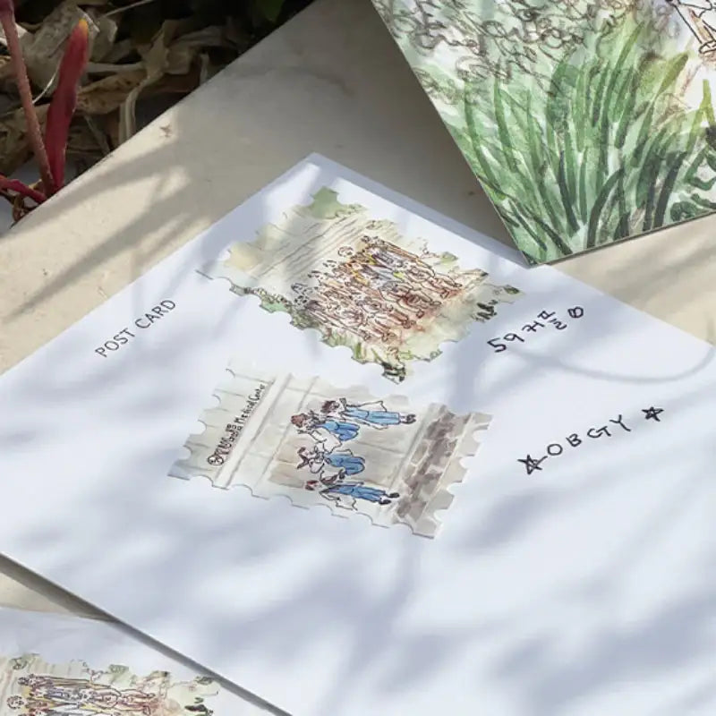 Resident Playbook x kimjourney - Stamp Sticker Set (Little Wisdom) - eggiscoming - Sticker - Harumio
