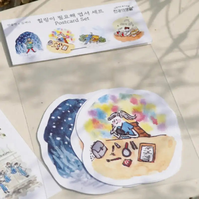 Resident Playbook x kimjourney - Postcard Set (I Need a Break) - eggiscoming - Postcard - Harumio