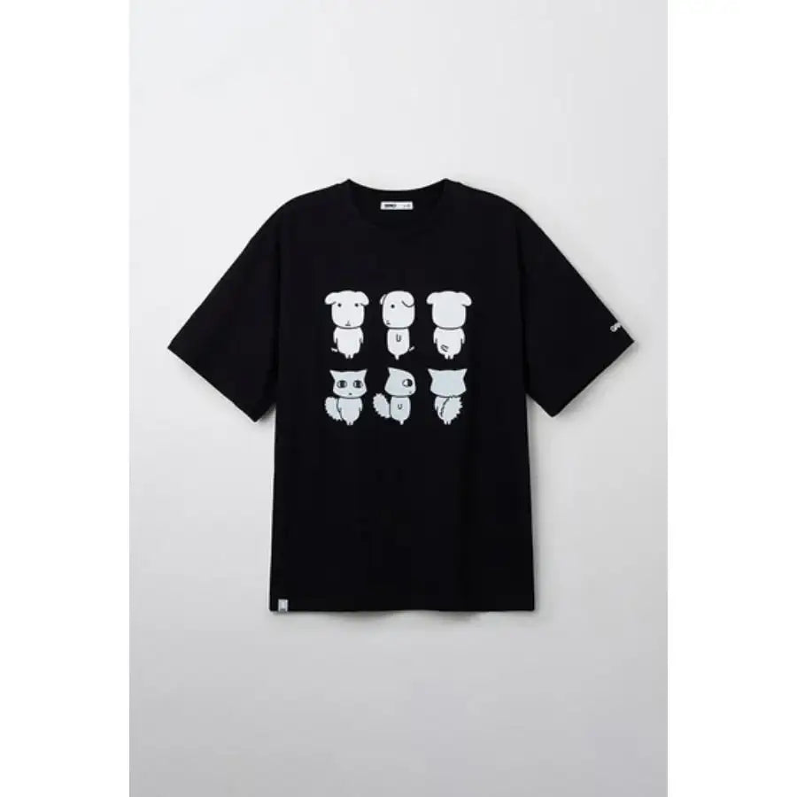SPAO x Ganadi - Short Sleeve T-Shirt (Black) - SPAO - T-Shirt - Harumio