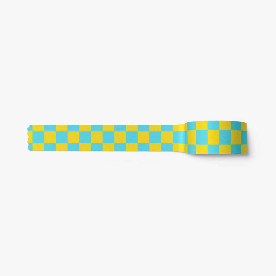 BITE STUDIO - Yellow & Mint Checker Masking Tape - Marpple Shop - Masking Tape - Harumio