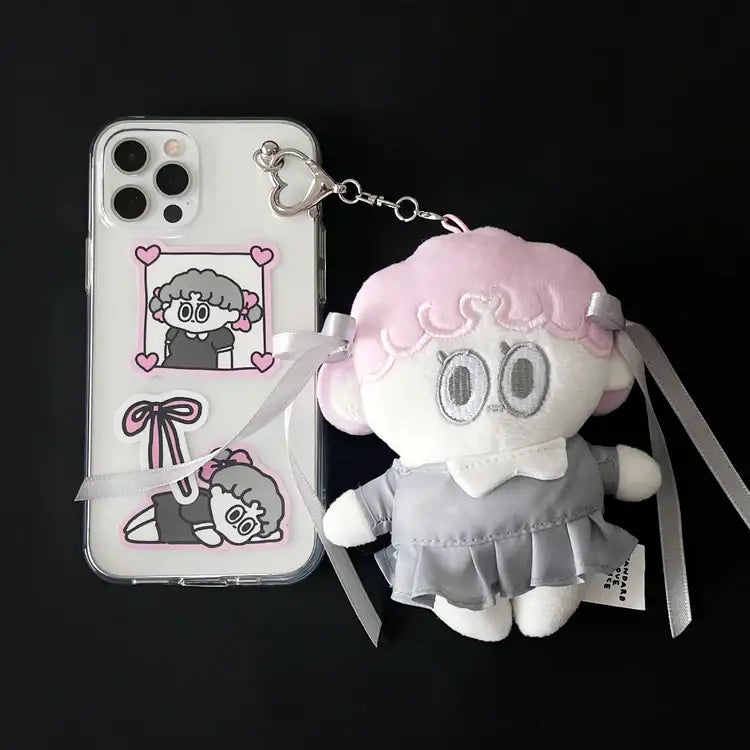 Standard Love Dance - LEEGONG Black Cherry Pie Doll Keyring - Line Friends Square - Keyring - Harumio