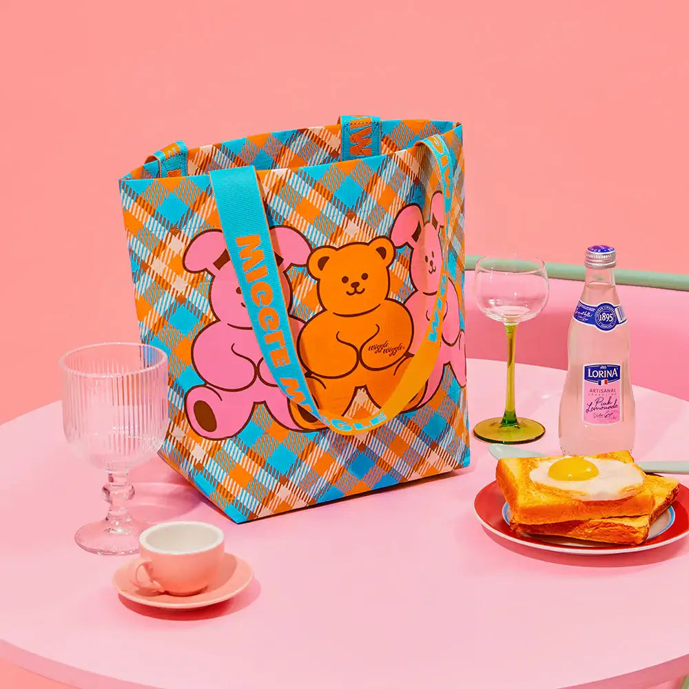 Wiggle Wiggle - Bear & Bunny Reusable Shopper Bag (S) - Wiggle Wiggle - Shopper Bag - Harumio