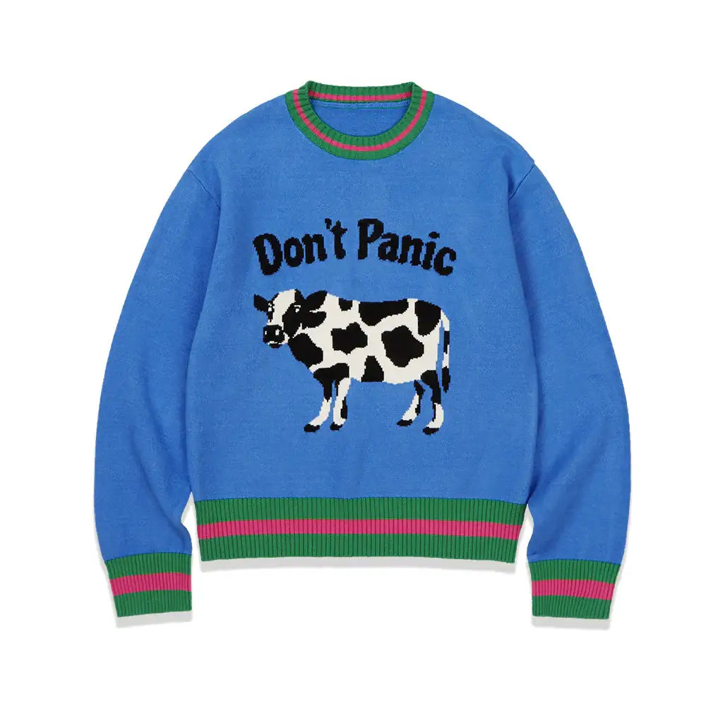 Wiggle Wiggle - Don't Panic Milk Cow Over Knit - Wiggle Wiggle - Slippers - Harumio