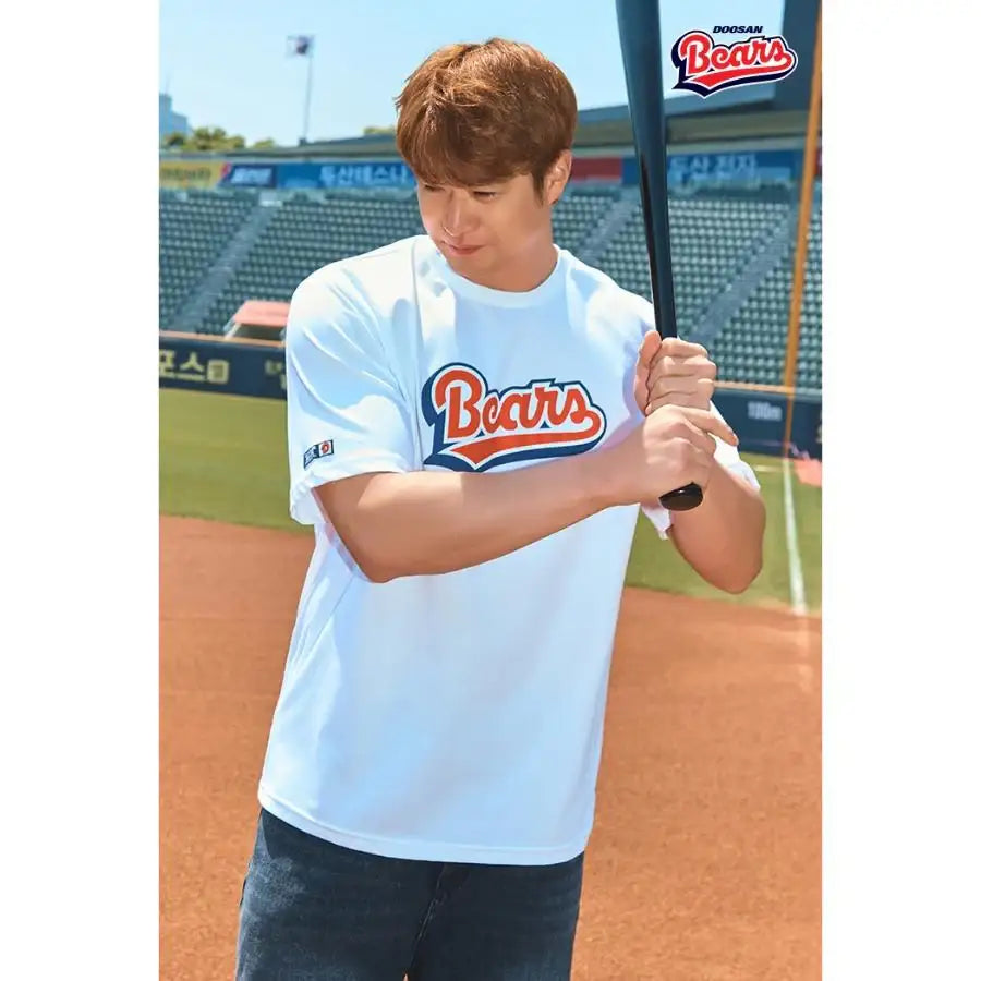 SPAO x Doosan Bears - Short Sleeve T-Shirt (White) - SPAO - T-Shirt - Harumio