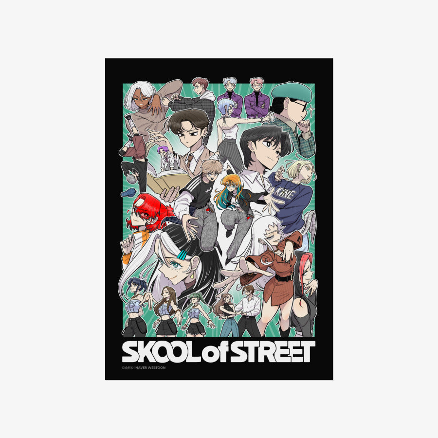 Skool of Street - Group Illustration A3 Poster