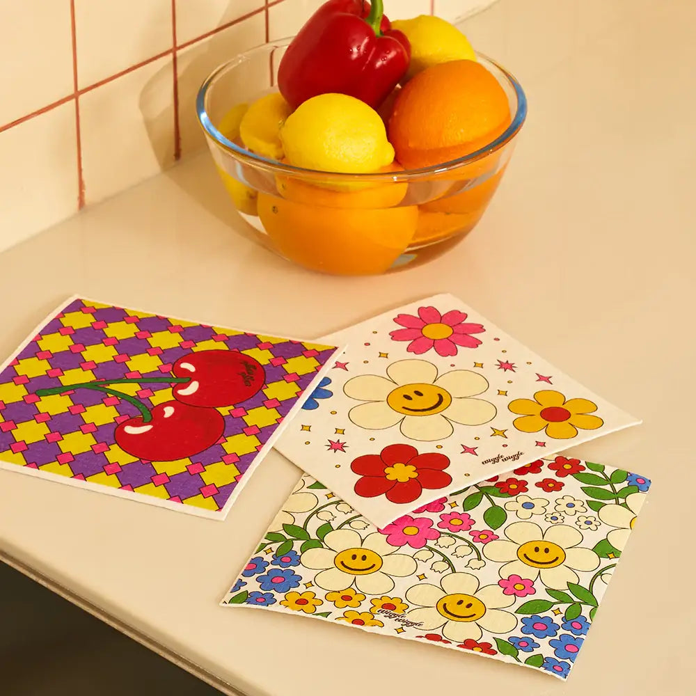Wiggle Wiggle - Pulp Dishcloth Set - Wiggle Wiggle - Dishcloth - Harumio