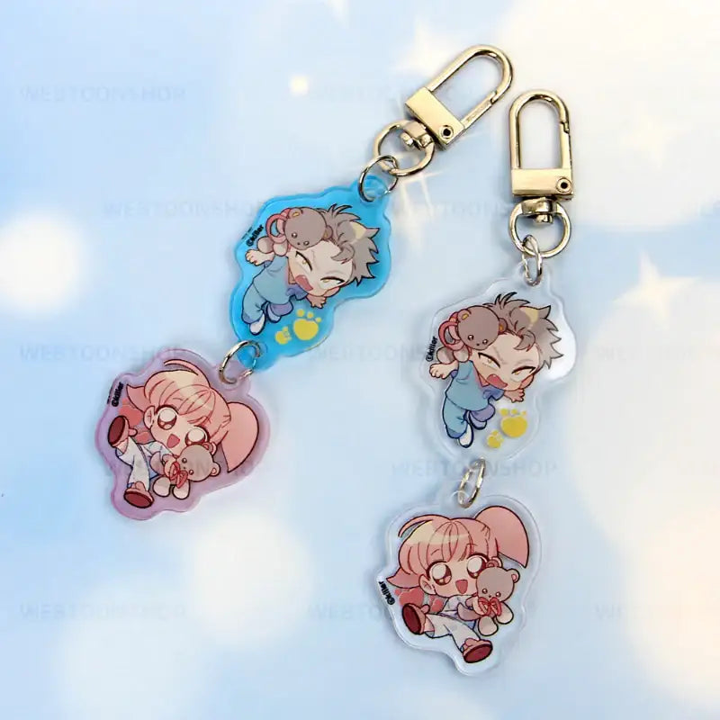 Teddy Bear - Acrylic 2-tier Keyring - Webtoon Shop - Acrylic Keyring - Harumio