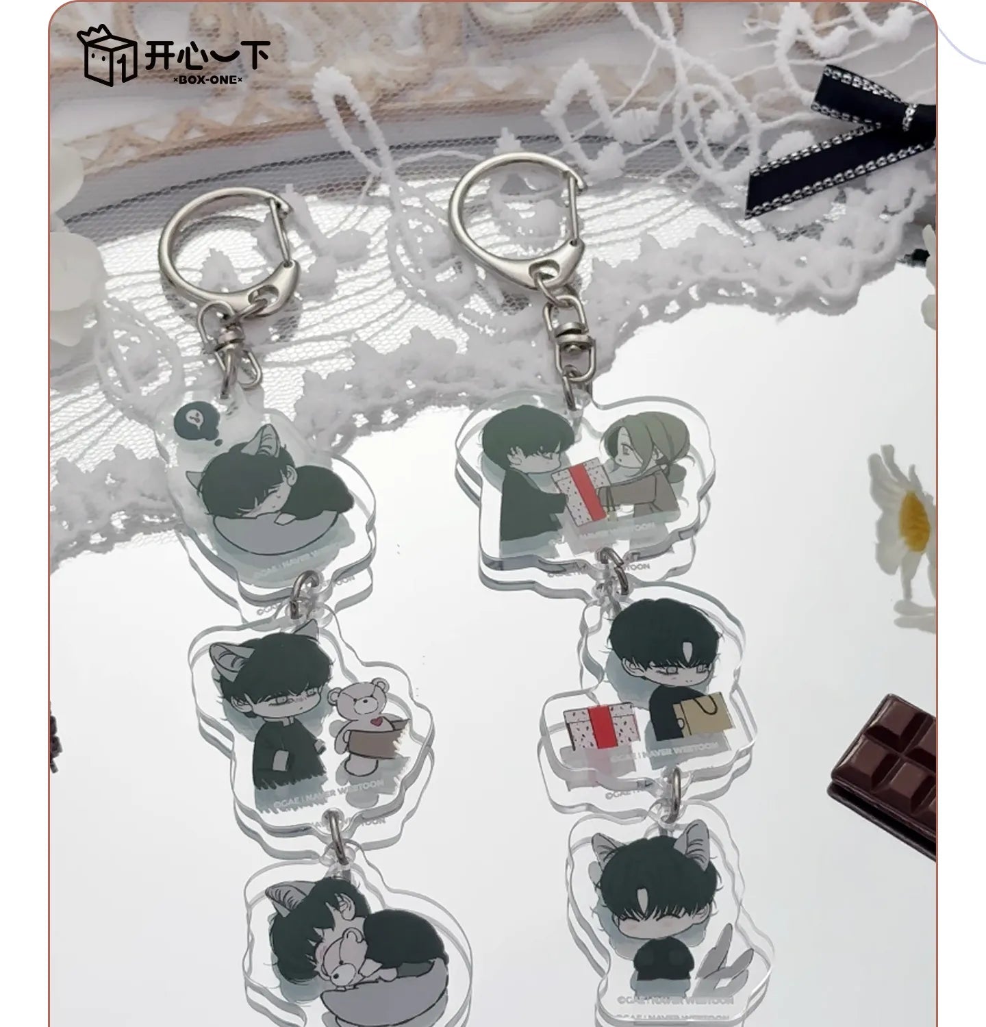 Tears on a Withered Flowers: Rose Diary - Keychain Set