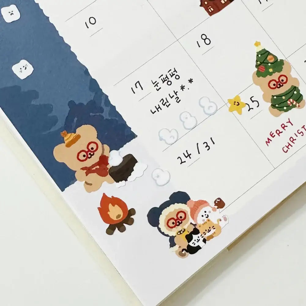 Teteum - Let's Play in the Snow Sticker - Teteum - Stationary - Harumio