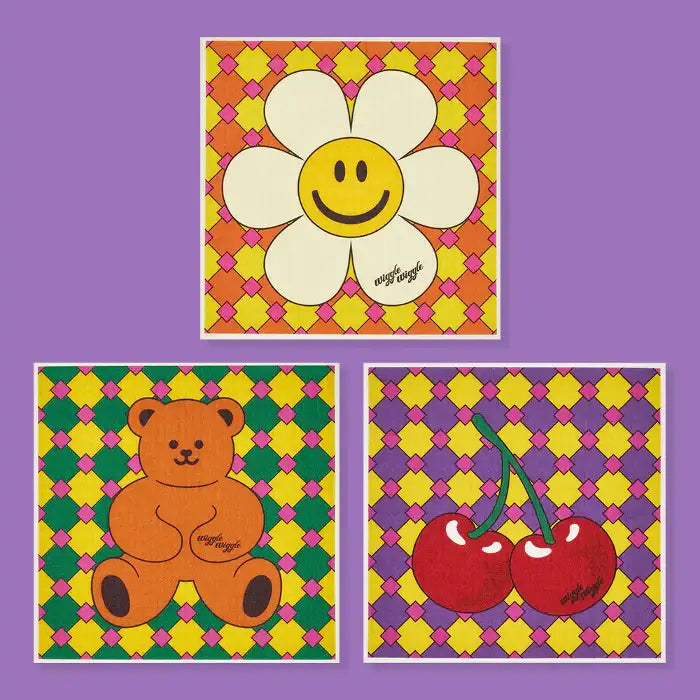 Wiggle Wiggle - Pulp Dishcloth Set - Wiggle Wiggle - Dishcloth - Harumio