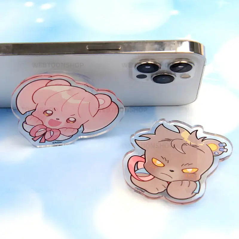 Teddy Bear - Acrylic Shaped Toon Socket - Webtoon Shop - Griptoks - Harumio