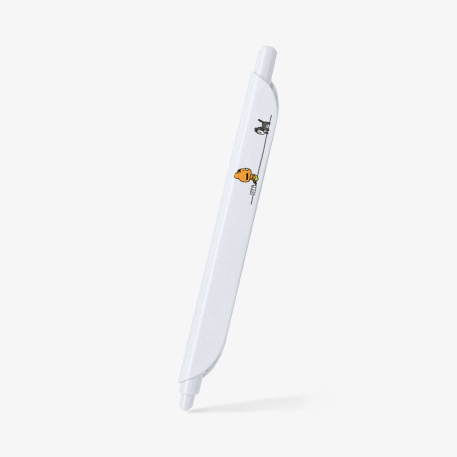 Timid Tiger Coco - White Regular Clip Pen