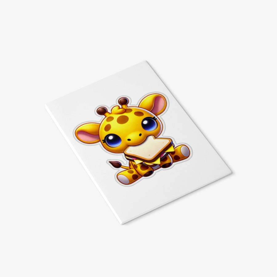 Crazy Design - Hungry Baby Giraffe A5 Notebook - Marpple Shop - Notebook - Harumio
