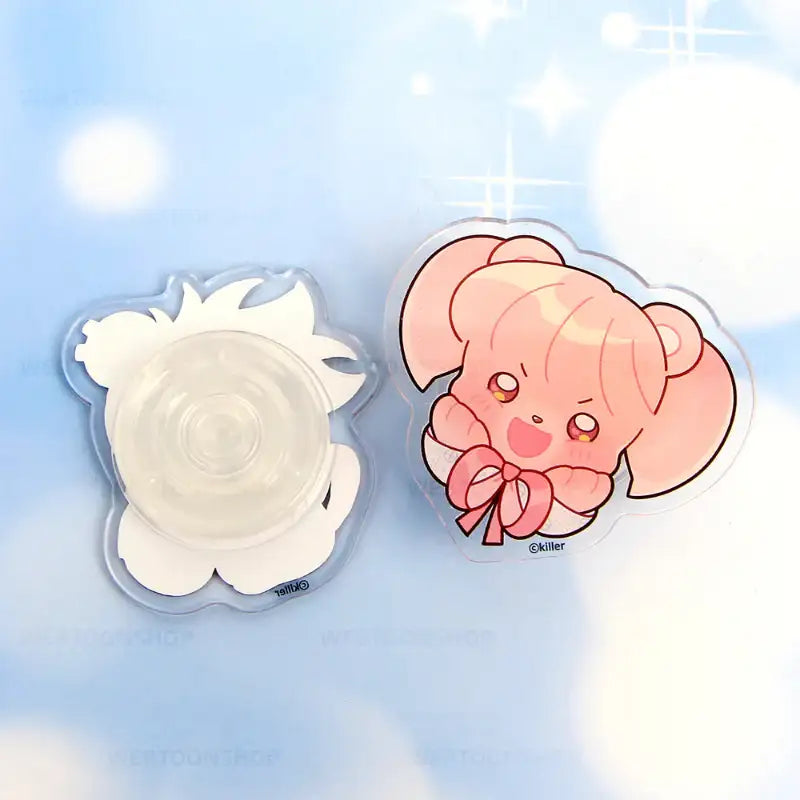 Teddy Bear - Acrylic Shaped Toon Socket - Webtoon Shop - Griptoks - Harumio