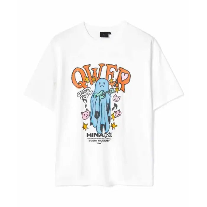 WMC x QWER Hina - Ghost Short Sleeve T-Shirt - WMC x QWER Hina - T-Shirt - Harumio