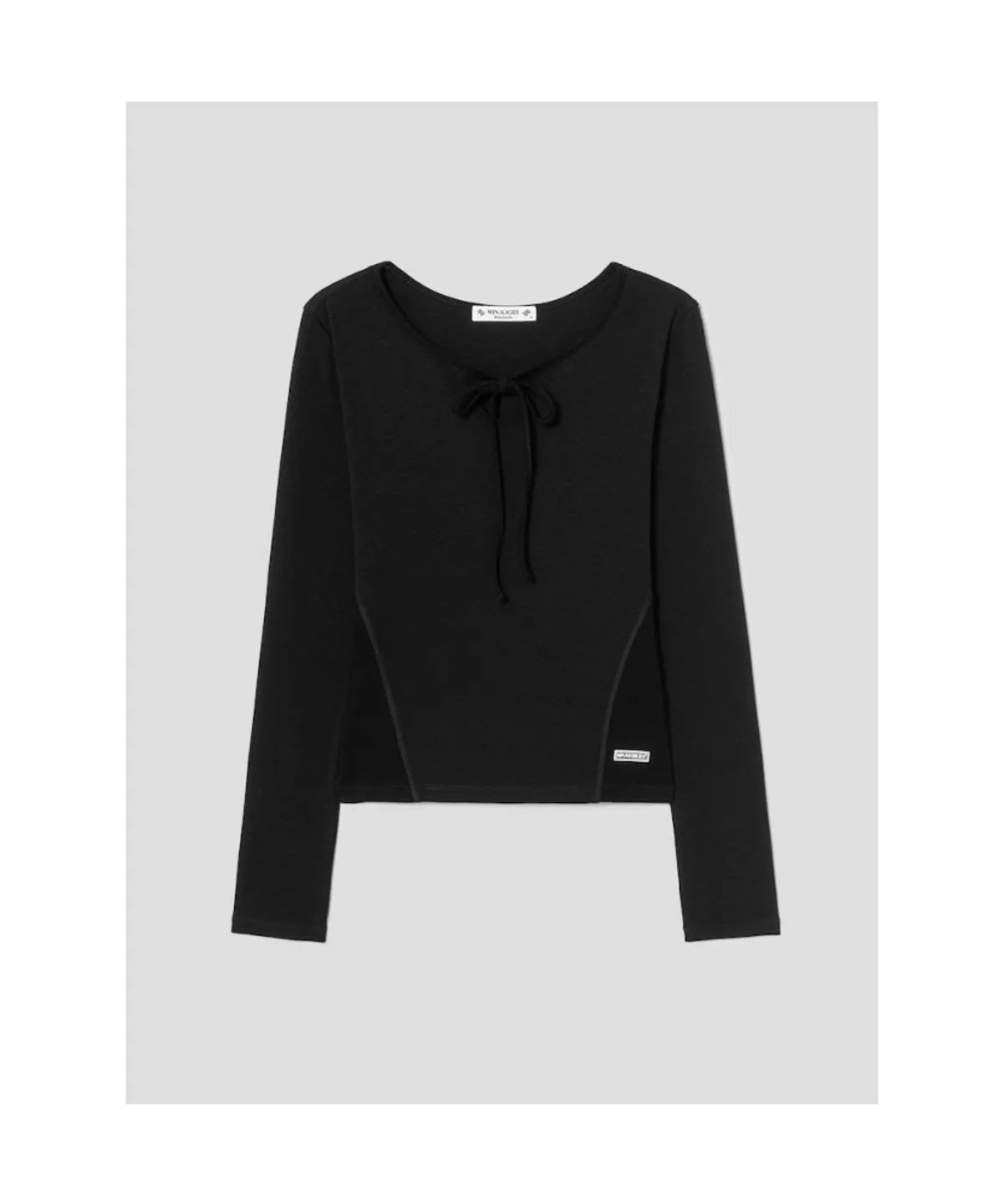 Kim Minju x Musinsa - Ribbed Ribbon Long Sleeve T-shirt