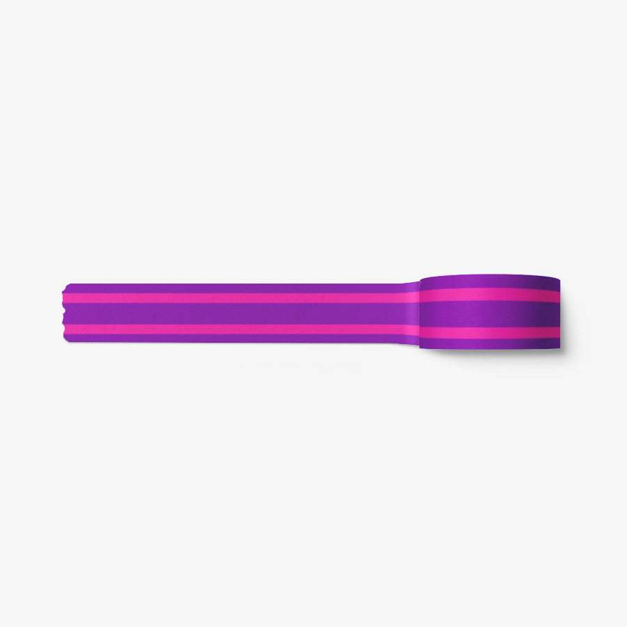 BITE STUDIO - Purple & Pink Line Masking Tape - Marpple Shop - Masking Tape - Harumio
