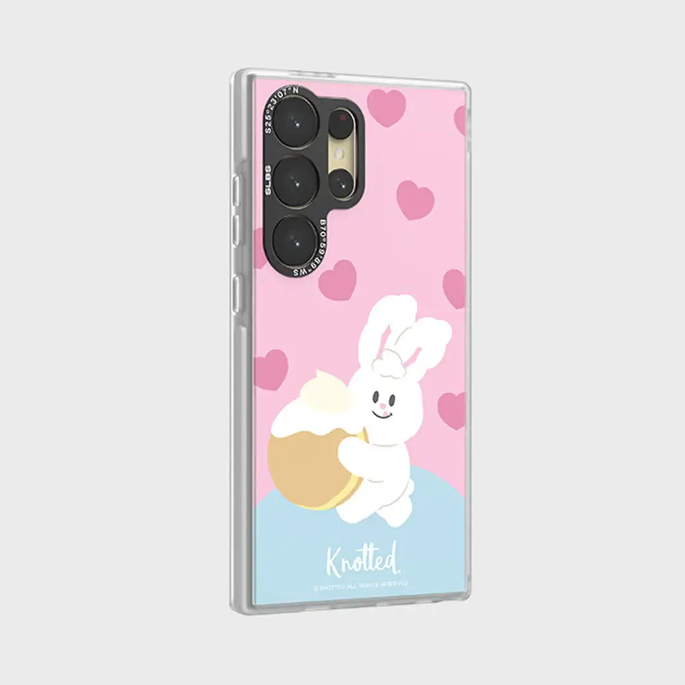 SLBS - Knotted Cream Bunny Impression Case (Galaxy S24 Series) - SLBS - Home & Living, Accessories - Harumio