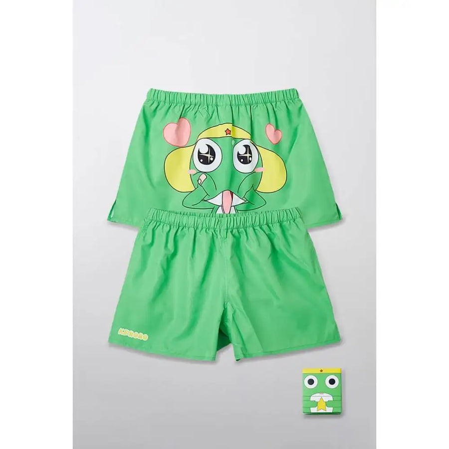 SPAO x Sergeant Frog Keroro - Half Pants Pajamas (Green) - SPAO - Pants Pajamas - Harumio