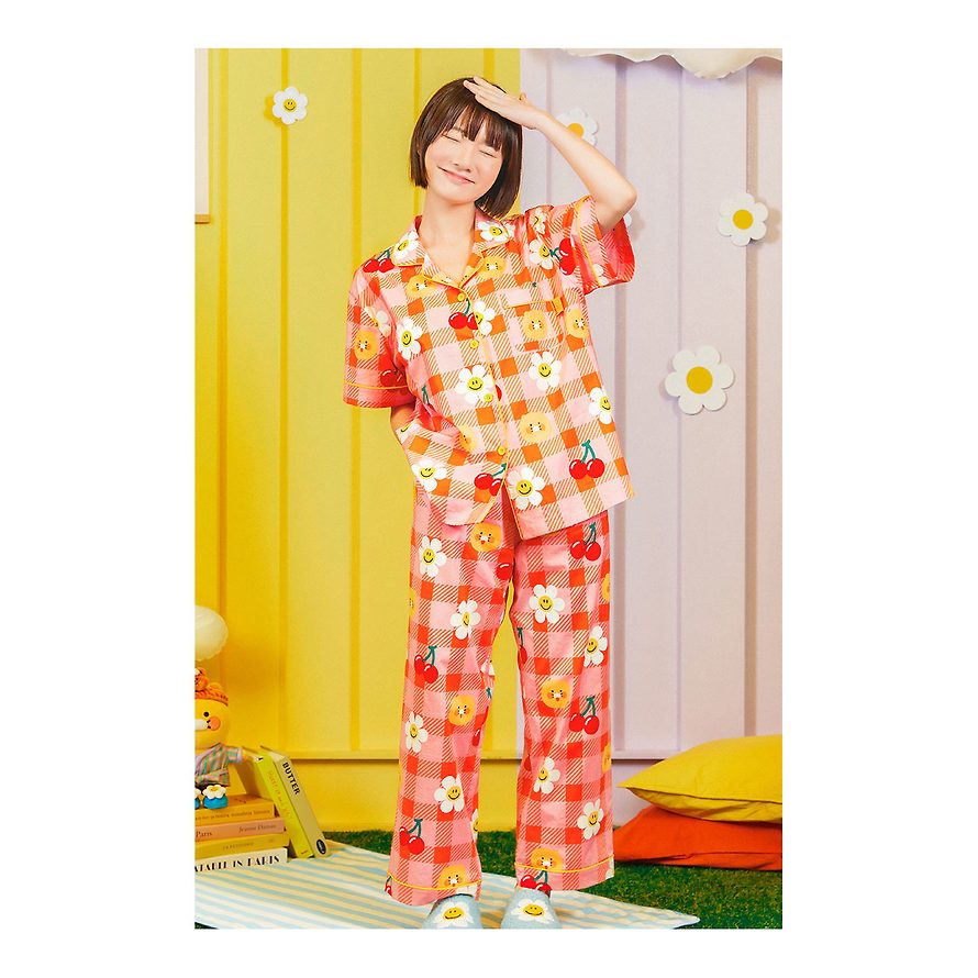 Kakao Friends x Wiggle Wiggle - Choonsik Cherry Flower Pyjamas Set