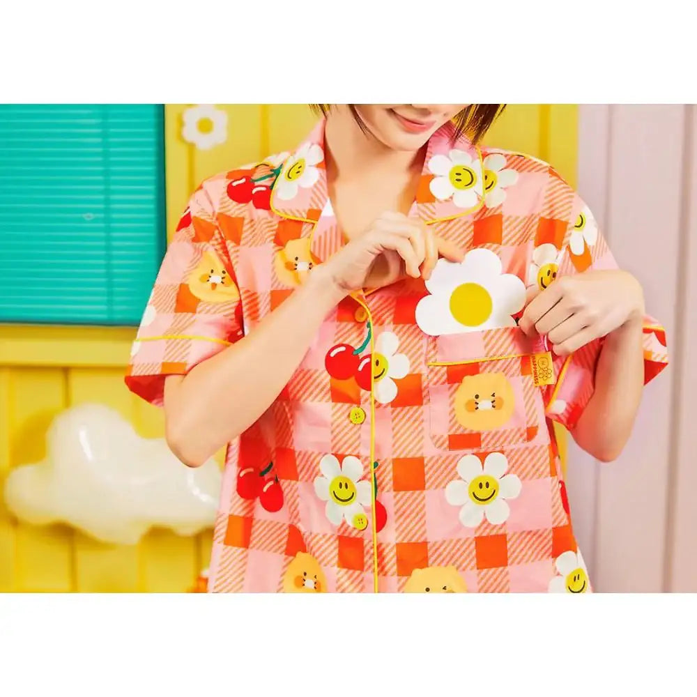 Kakao Friends x Wiggle Wiggle - Choonsik Cherry Flower Pyjamas Set - Kakao Friends - Home & Living, Accessories - Harumio