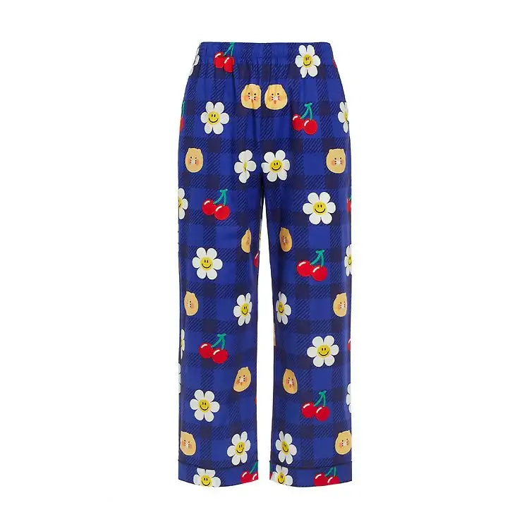 Kakao Friends x Wiggle Wiggle - Choonsik Blue Flower Pyjamas Set - Kakao Friends - Home & Living, Accessories - Harumio