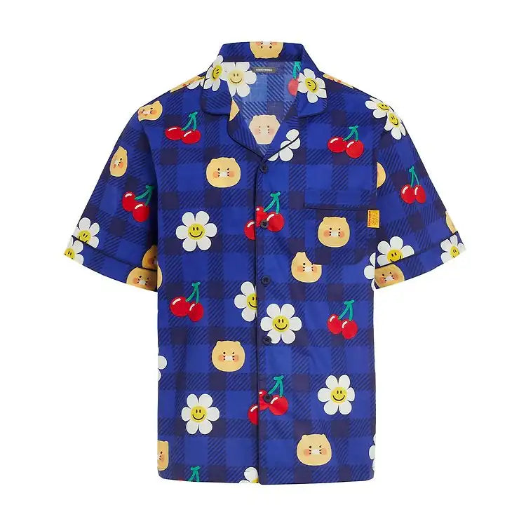 Kakao Friends x Wiggle Wiggle - Choonsik Blue Flower Pyjamas Set - Kakao Friends - Home & Living, Accessories - Harumio