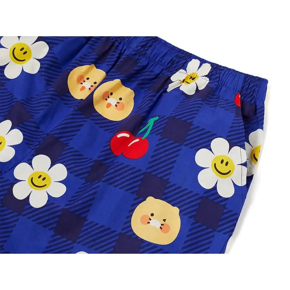 Kakao Friends x Wiggle Wiggle - Choonsik Blue Flower Pyjamas Set - Kakao Friends - Home & Living, Accessories - Harumio