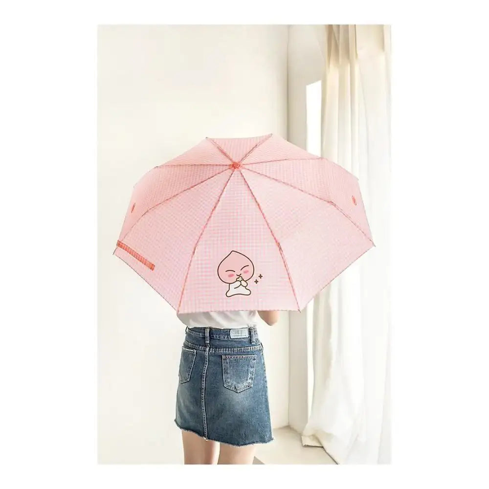 Kakao Friends - Choonsik Check Pattern 3-stage Manual Umbrella - Kakao Friends - Umbrella - Harumio