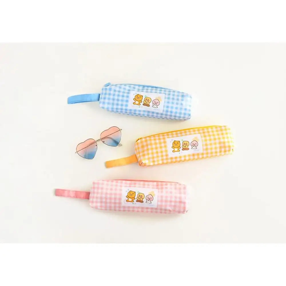Kakao Friends - Choonsik Check Pattern 3-stage Manual Umbrella - Kakao Friends - Umbrella - Harumio