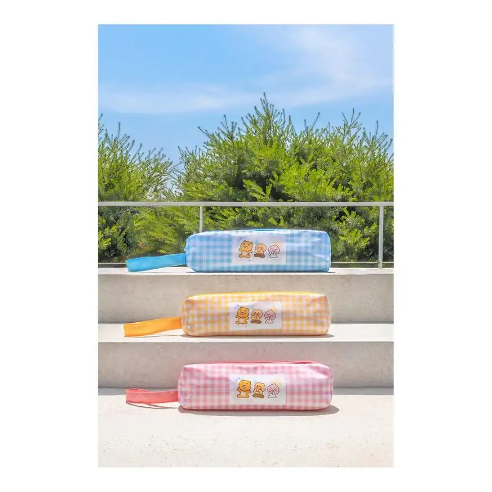 Kakao Friends - Choonsik Check Pattern 3-stage Manual Umbrella - Kakao Friends - Umbrella - Harumio