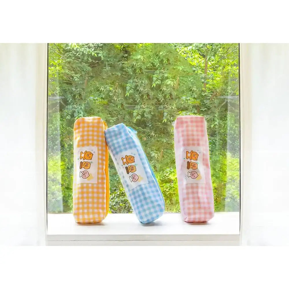 Kakao Friends - Choonsik Check Pattern 3-stage Manual Umbrella - Kakao Friends - Umbrella - Harumio