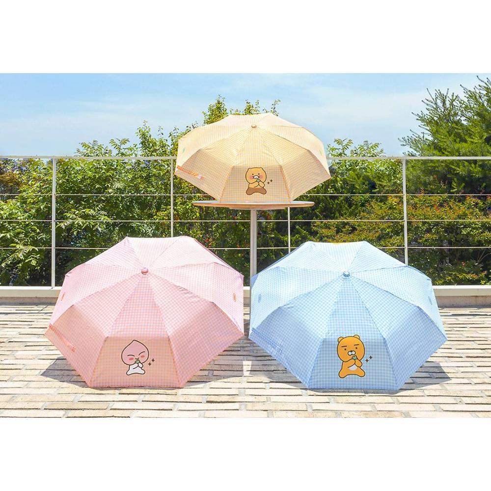 Kakao Friends - Choonsik Check Pattern 3-stage Manual Umbrella - Kakao Friends - Umbrella - Harumio