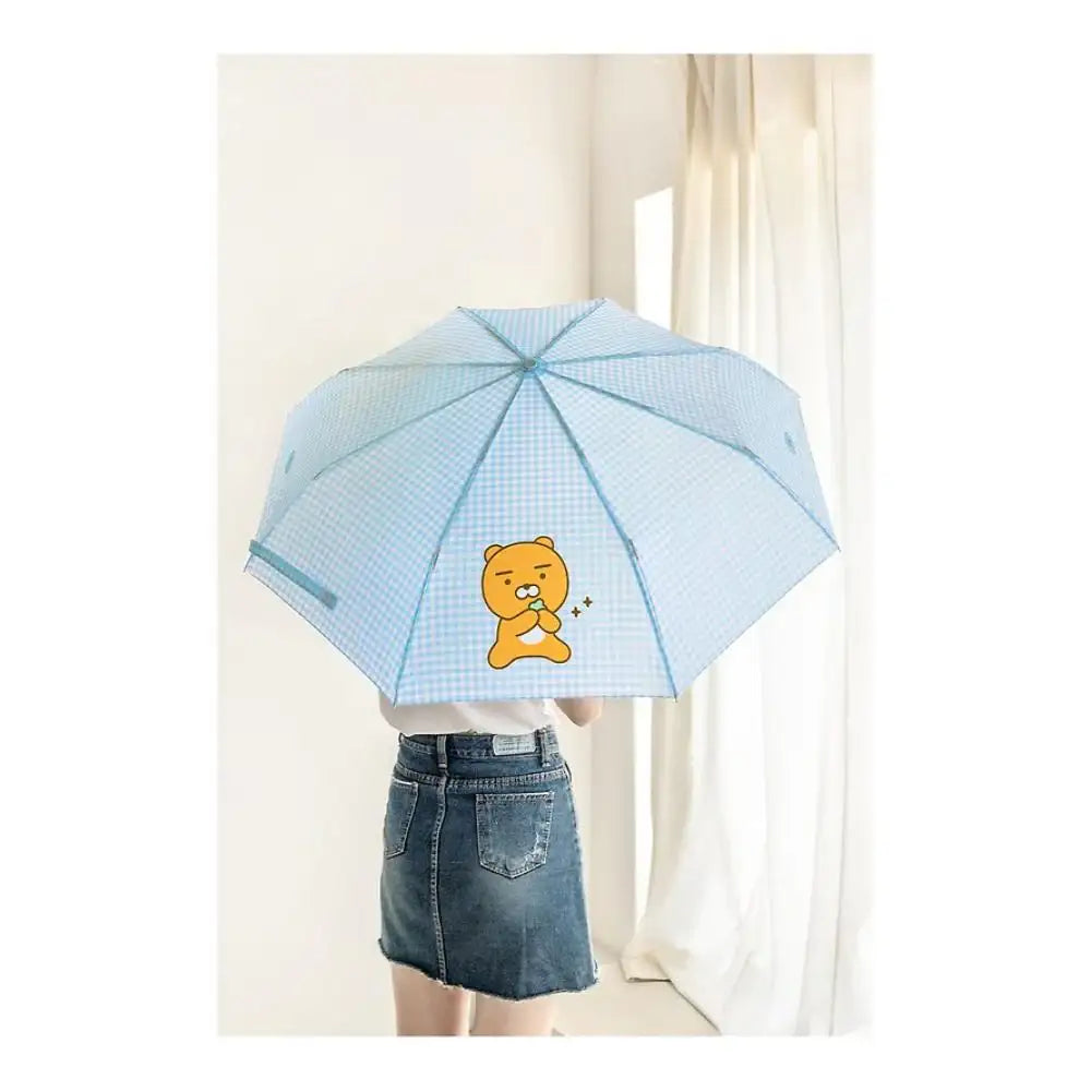 Kakao Friends - Choonsik Check Pattern 3-stage Manual Umbrella - Kakao Friends - Umbrella - Harumio