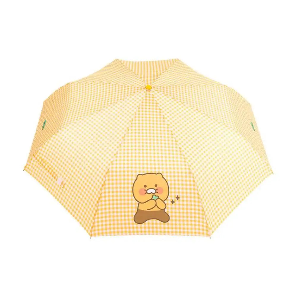 Kakao Friends - Choonsik Check Pattern 3-stage Manual Umbrella - Kakao Friends - Umbrella - Harumio