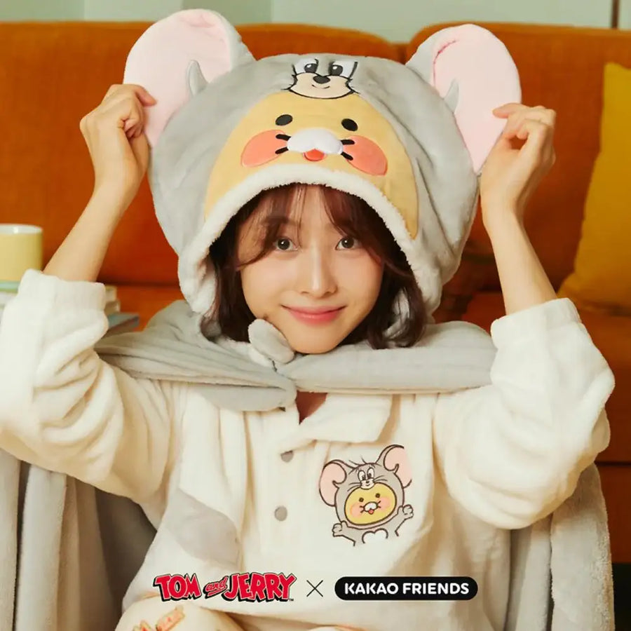 Tom and Jerry x Kakao Friends - Tuffy Choonsik Wearable Blanket - Kakao Friends - Blanket - Harumio