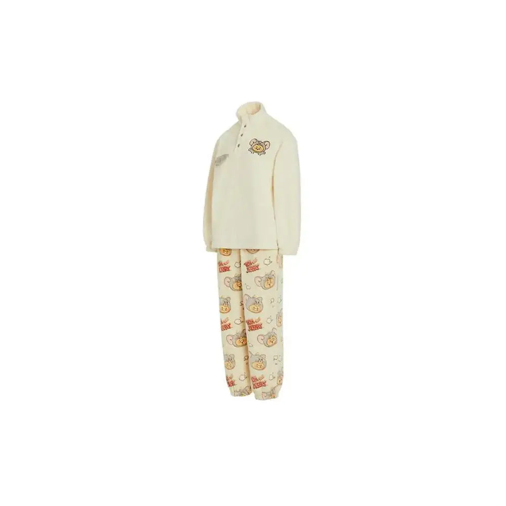 Tom and Jerry x Kakao Friends - Tuffy Choonsik Women Flannel Pajamas Set - Kakao Friends - Pajamas - Harumio