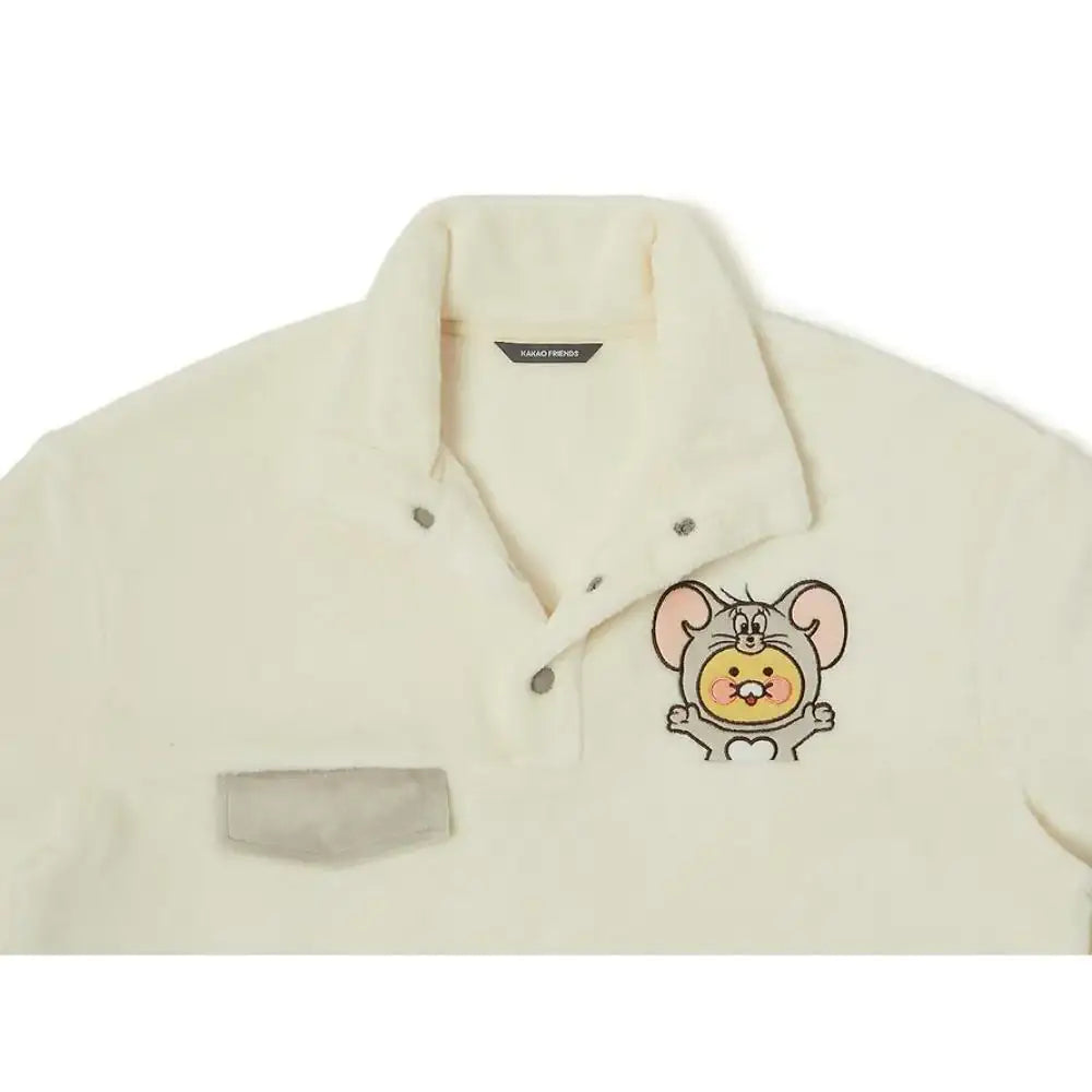 Tom and Jerry x Kakao Friends - Tuffy Choonsik Women Flannel Pajamas Set - Kakao Friends - Pajamas - Harumio